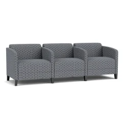Social Three Seater with Center Arms in Premium Upholstery