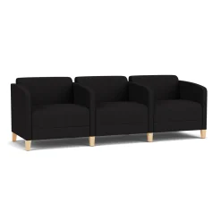 Social Three Seater with Center Arms in Standard Upholstery