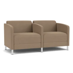 Social Two Seater with Center Arm in Standard Upholstery