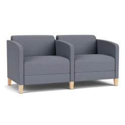 Social Two Seater with Center Arm in Standard Upholstery