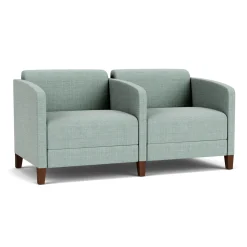 Social Two Seater with Center Arm in Premium Upholstery