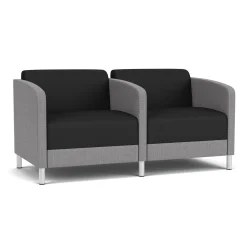 Social Two Seater with Center Arm in Premium Upholstery