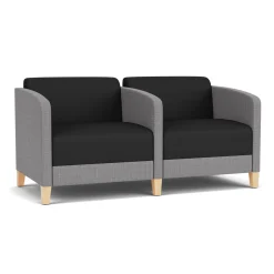 Social Two Seater with Center Arm in Premium Upholstery