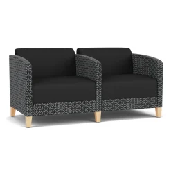Social Two Seater with Center Arm in Premium Upholstery