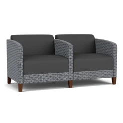 Social Two Seater with Center Arm in Premium Upholstery