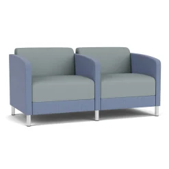 Social Two Seater with Center Arm in Premium Upholstery