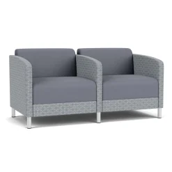 Social Two Seater with Center Arm in Premium Upholstery