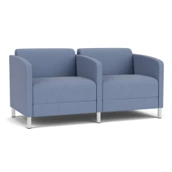 Social Two Seater with Center Arm in Premium Upholstery