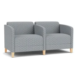 Social Two Seater with Center Arm in Premium Upholstery