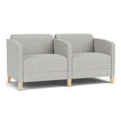 Social Two Seater with Center Arm in Premium Upholstery
