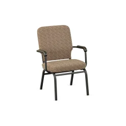 Solid Upholstery Big and Tall Wingback Stack Chair
