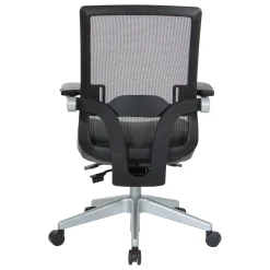 Space 867 Series Black Mesh Back Flip Armchair