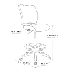 Space Armless Mesh Drafting Stool