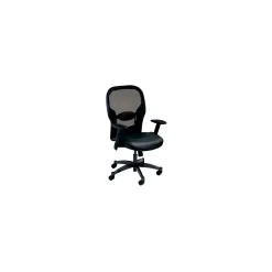 Space Bonded Leather Seat Mesh Back Task Chair