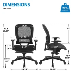 Space Mesh Back Office Chair with Arms