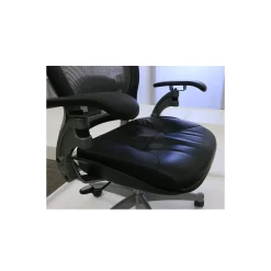 Space Mesh High-Back Ergonomic Chair with Leather Seat
