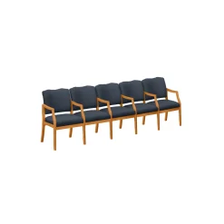 Spencer Five Seater with Center Arms in Print Fabric or Vinyl