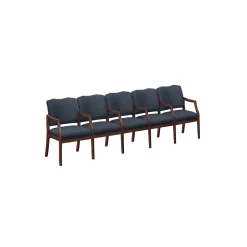 Spencer Five Seater with Center Arms in Print Fabric or Vinyl
