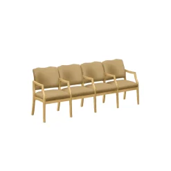 Spencer Four Seater with Center Arms in Print Fabric or Vinyl