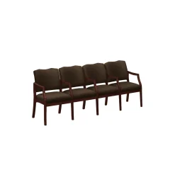 Spencer Four Seater with Center Arms in Print Fabric or Vinyl