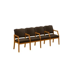 Spencer Four Seater with Center Arms in Print Fabric or Vinyl