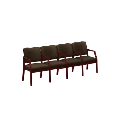 Spencer Four Seater with Center Arms in Print Fabric or Vinyl