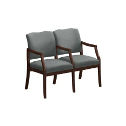 Spencer Two Seater with Center Arm in Print Fabric or Vinyl
