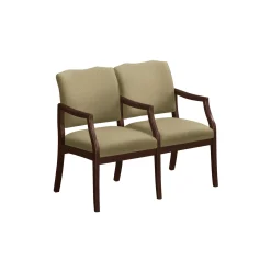 Spencer Two Seater with Center Arm in Print Fabric or Vinyl