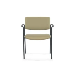 Stacking Mid-Size Vinyl Guest Chair with Arms