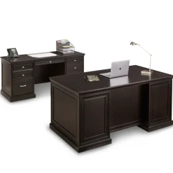 Statesman Executive Desk and Credenza Set