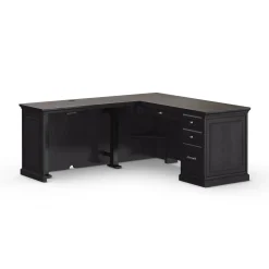 Statesman Height Adjustable L-Shaped Standing Desk with Left Return - 65