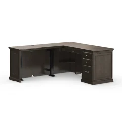 Statesman Height Adjustable L-Shaped Standing Desk with Left Return - 65