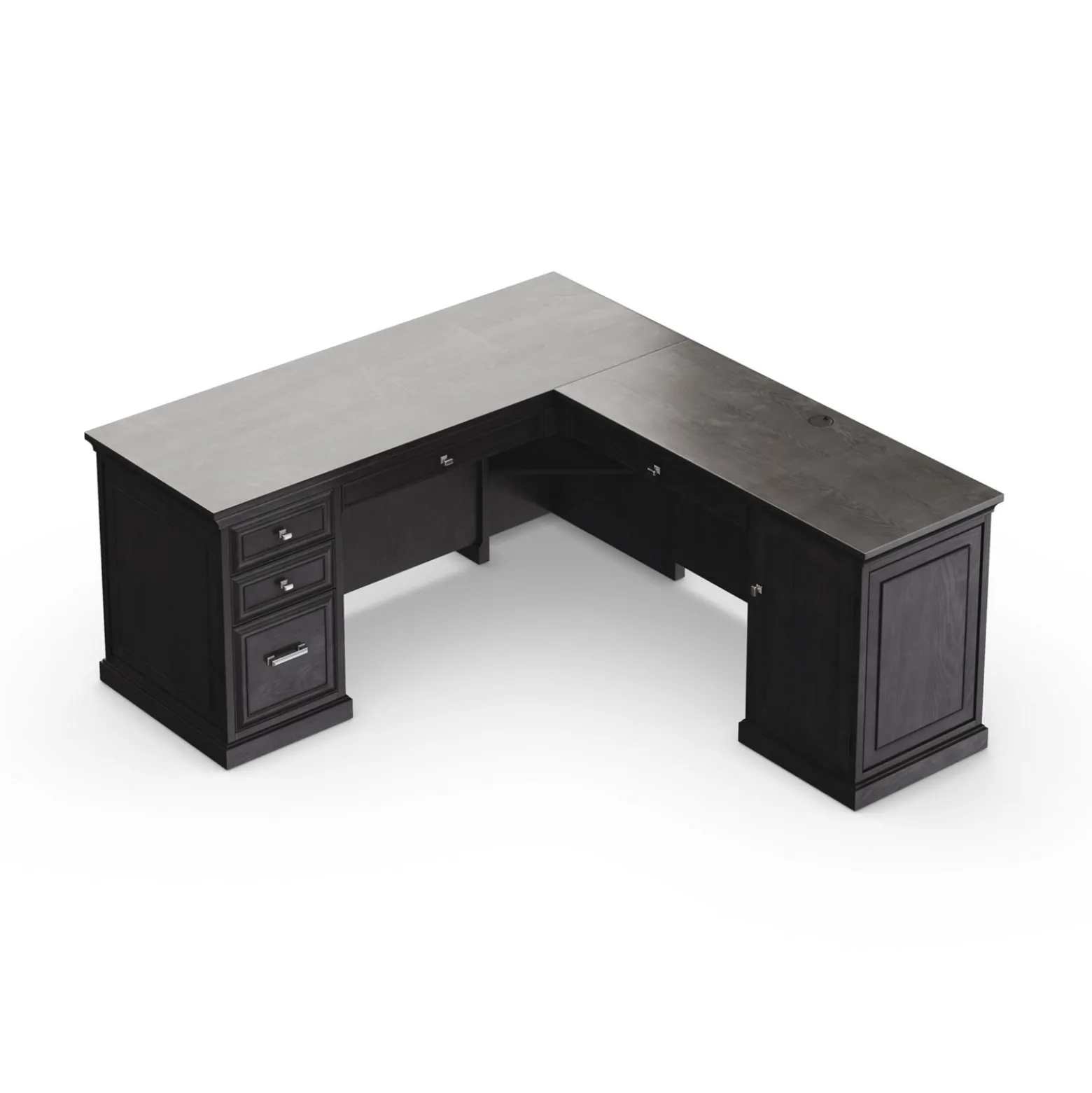 Statesman L-Shaped Executive Desk with Right Return - 65"W x 72"D