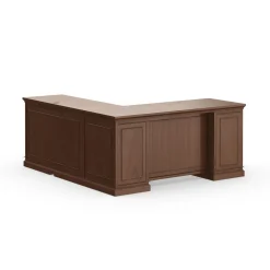 Statesman L-Shaped Standing Desk with Height Adjustable Right Return - 65