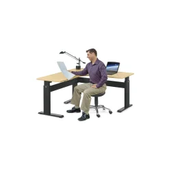 Stature Adjustable Height Corner L-Desk - 60