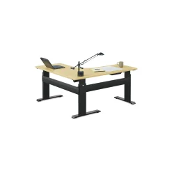 Stature 72"W Adjustable Height L-Desk with 60"D Right Return