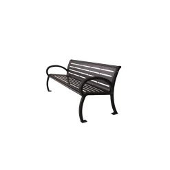 Steel Bench with Armrests - 4 ft