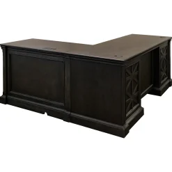 Stockton Pedestal L-Shaped Desk - 66