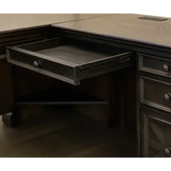 Stockton Pedestal L-Shaped Desk - 66