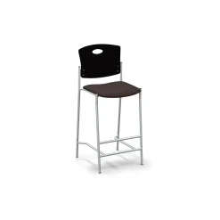 Strata Wood Back Bar Stool
