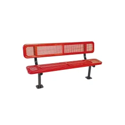 Surface Mount Perforated Steel Bench - 6'W