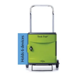 Tech Tub2 Six Tablet Charging and Storage Tub with Trolley