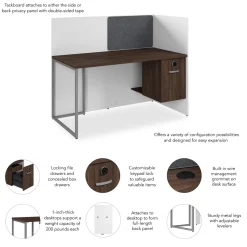 Tetrised Workstation with Full Back Panel - 60