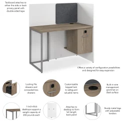 Tetrised Workstation with Full Back Panel - 48