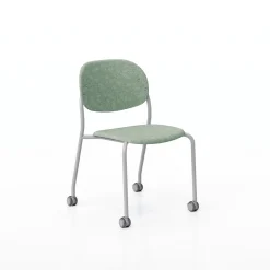 Tioga Armless Guest Chair with Casters - PET Felt Seat & Back