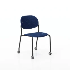 Tioga Armless Guest Chair with Casters - PET Felt Seat & Back