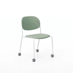 Tioga Armless Guest Chair with Casters - PET Felt Seat & Back