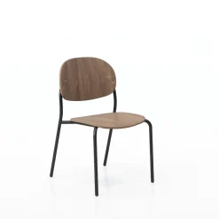Tioga Armless Guest Chair with Laminate Seat and Back - 2/carton