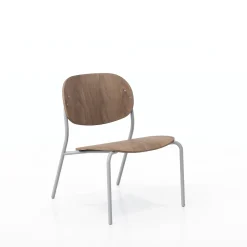 Tioga Armless Lounge Chair with Laminate Seat & Back