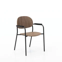 Tioga Guest Chair with Arms - Laminate Seat and Back